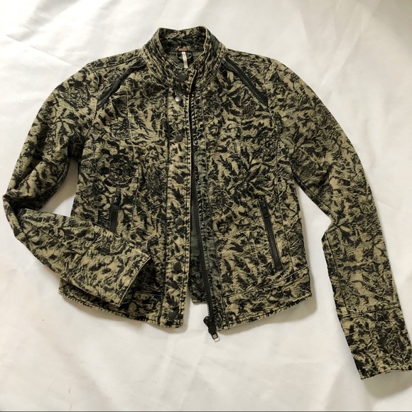 Free People Jackets & Blazers - Free people brocade biker style jacket